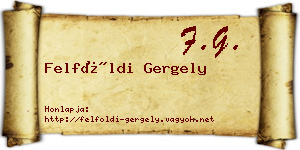 Felföldi Gergely névjegykártya